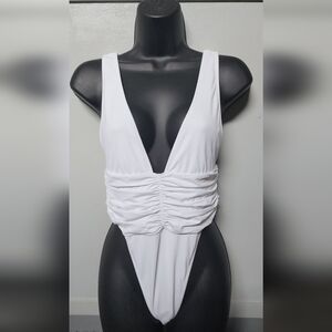 American Eagle Outfitters White One-Piece Swimsuit